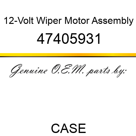 12-Volt Wiper Motor Assembly 47405931
