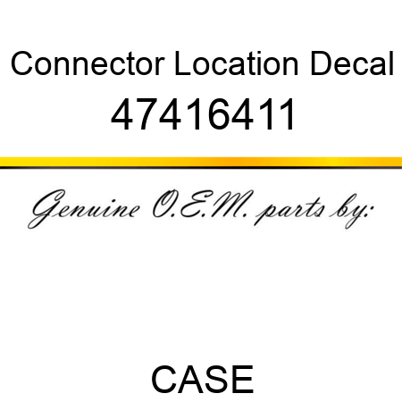 Connector Location Decal 47416411