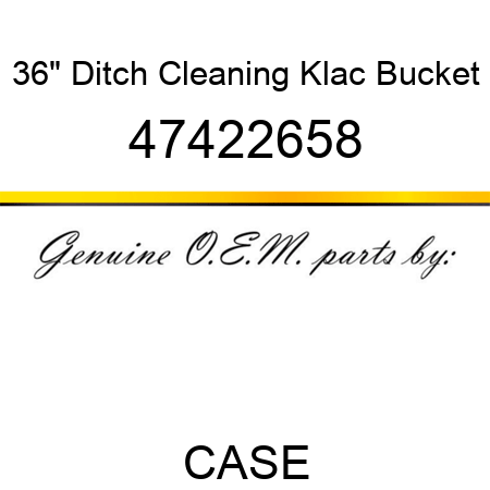 36" Ditch Cleaning Klac Bucket 47422658