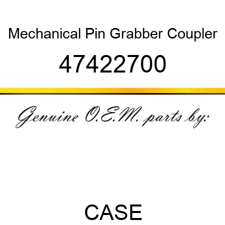 Mechanical Pin Grabber Coupler 47422700