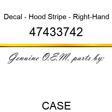 Decal - Hood Stripe - Right-Hand 47433742