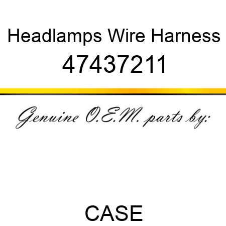 Headlamps Wire Harness 47437211