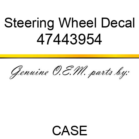 Steering Wheel Decal 47443954