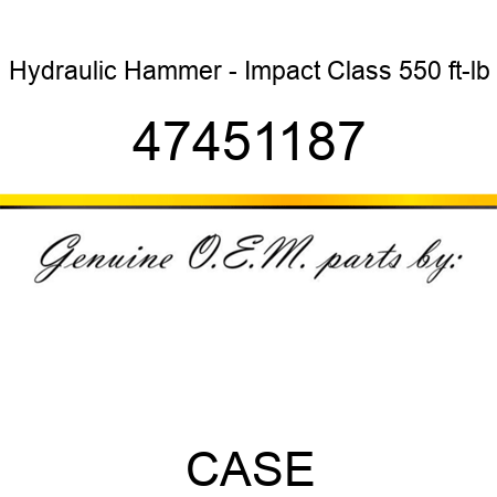 Hydraulic Hammer - Impact Class 550 ft-lb 47451187