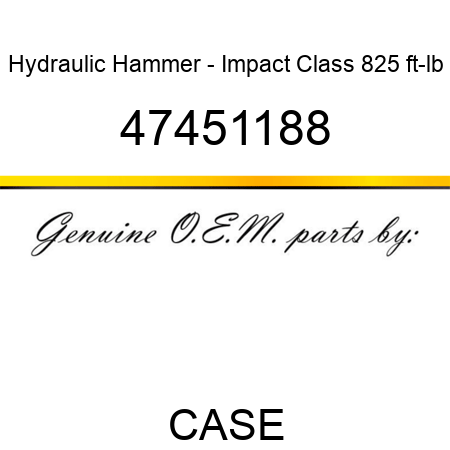 Hydraulic Hammer - Impact Class 825 ft-lb 47451188