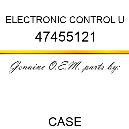 ELECTRONIC CONTROL U 47455121