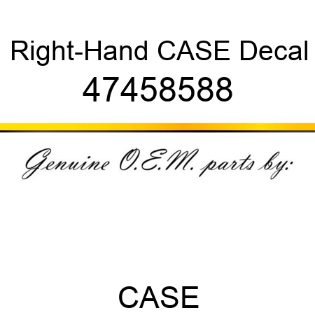 Right-Hand CASE Decal 47458588
