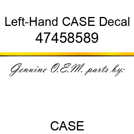 Left-Hand CASE Decal 47458589
