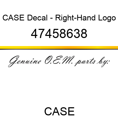 CASE Decal - Right-Hand Logo 47458638
