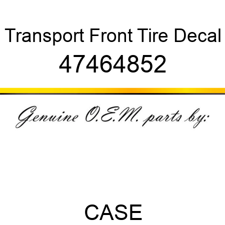 Transport Front Tire Decal 47464852