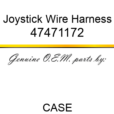 Joystick Wire Harness 47471172