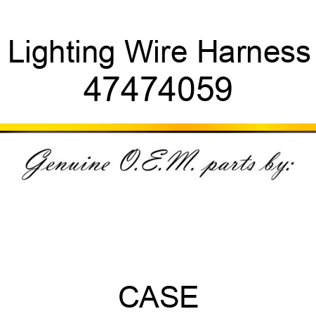 Lighting Wire Harness 47474059