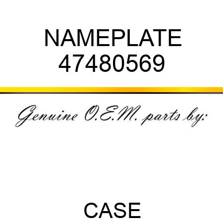 NAMEPLATE 47480569