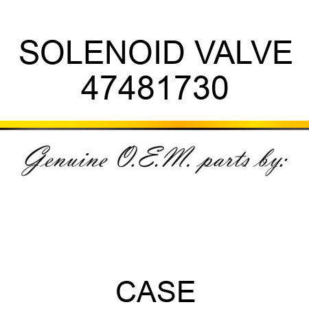 SOLENOID VALVE 47481730