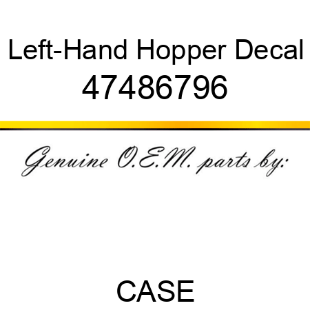 Left-Hand Hopper Decal 47486796