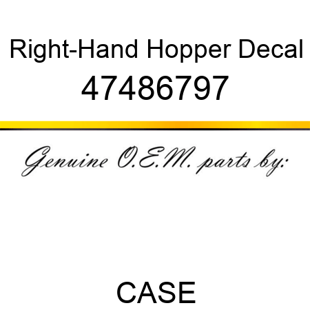 Right-Hand Hopper Decal 47486797