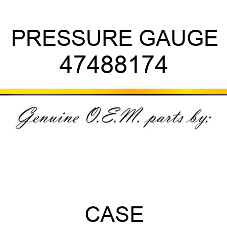 PRESSURE GAUGE 47488174