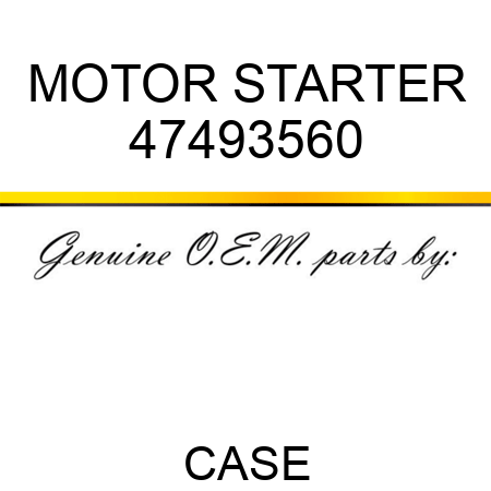 MOTOR, STARTER 47493560