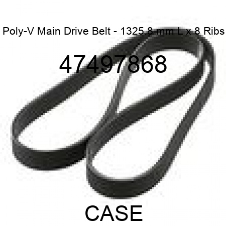 Poly-V Main Drive Belt - 1325.8 mm L x 8 Ribs 47497868