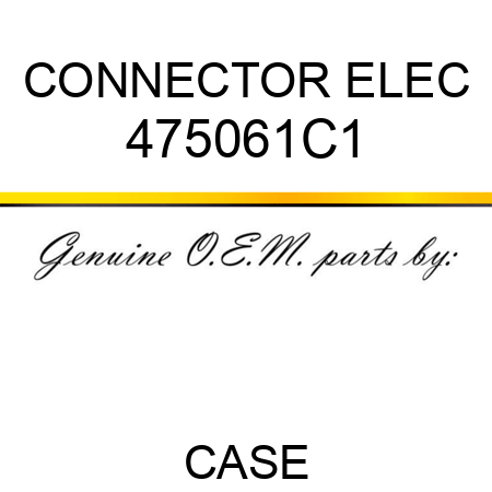 CONNECTOR, ELEC 475061C1