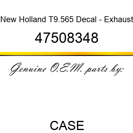 New Holland T9.565 Decal - Exhaust 47508348