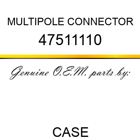 MULTIPOLE CONNECTOR 47511110