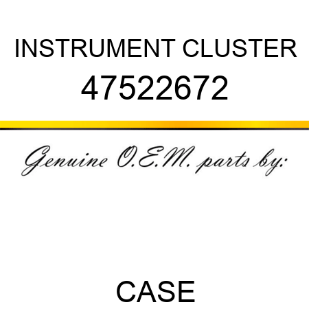 INSTRUMENT CLUSTER 47522672
