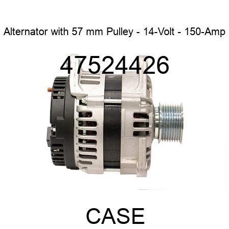 Alternator with 57 mm Pulley - 14-Volt - 150-Amp 47524426