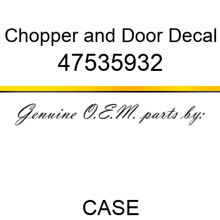 Chopper and Door Decal 47535932