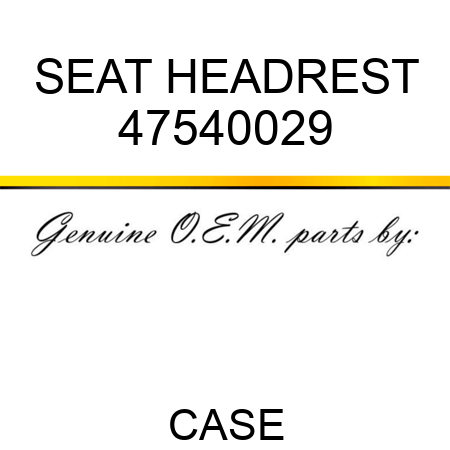 SEAT HEADREST 47540029