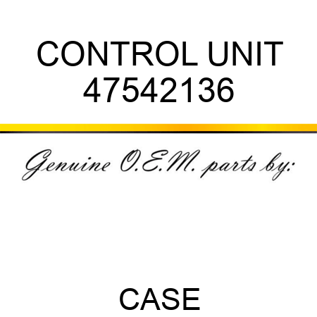 CONTROL UNIT 47542136