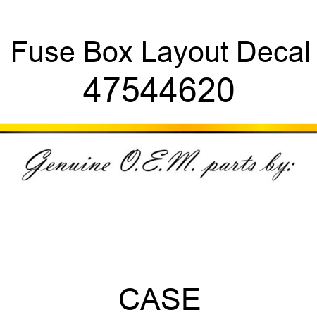 Fuse Box Layout Decal 47544620