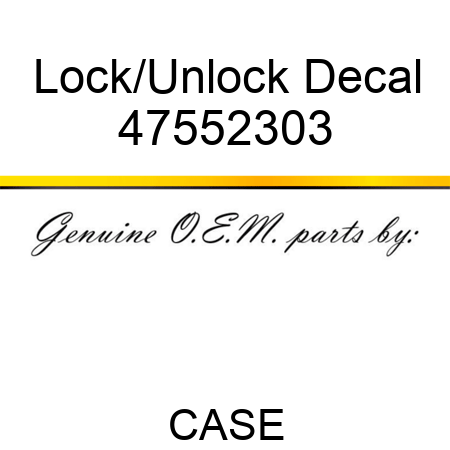 Lock/Unlock Decal 47552303