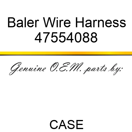 Baler Wire Harness 47554088
