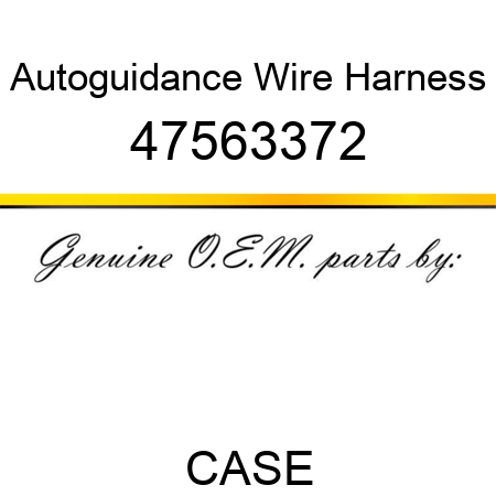 Autoguidance Wire Harness 47563372
