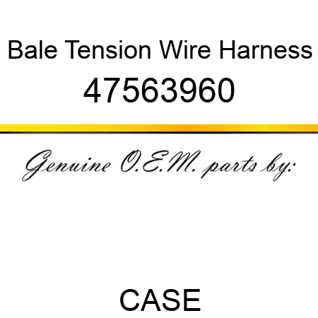 Bale Tension Wire Harness 47563960