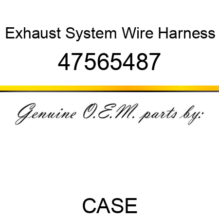 Exhaust System Wire Harness 47565487