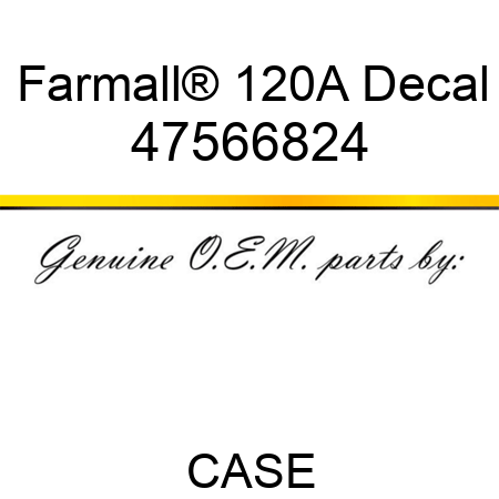 Farmall® 120A Decal 47566824