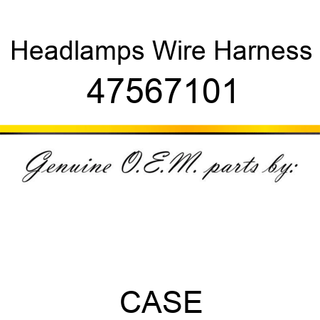 Headlamps Wire Harness 47567101