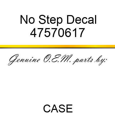 No Step Decal 47570617