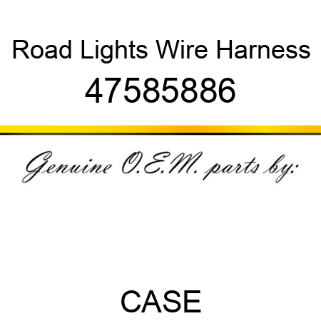Road Lights Wire Harness 47585886