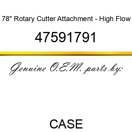 78" Rotary Cutter Attachment - High Flow 47591791