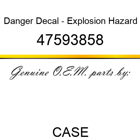 Danger Decal - Explosion Hazard 47593858