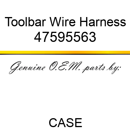Toolbar Wire Harness 47595563