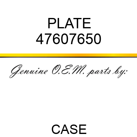 PLATE 47607650