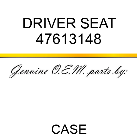 DRIVER SEAT 47613148
