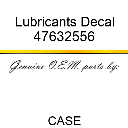 Lubricants Decal 47632556