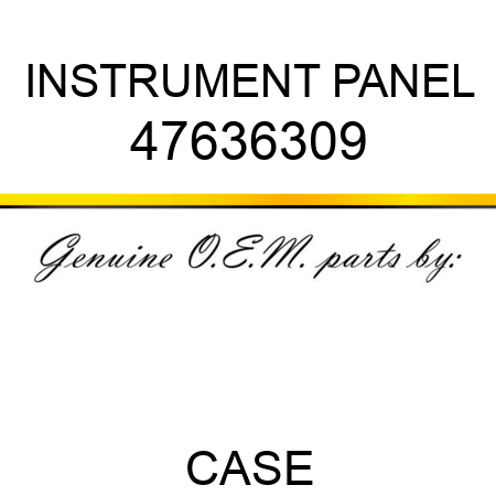INSTRUMENT PANEL 47636309