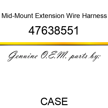 Mid-Mount Extension Wire Harness 47638551