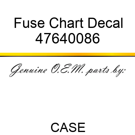 Fuse Chart Decal 47640086